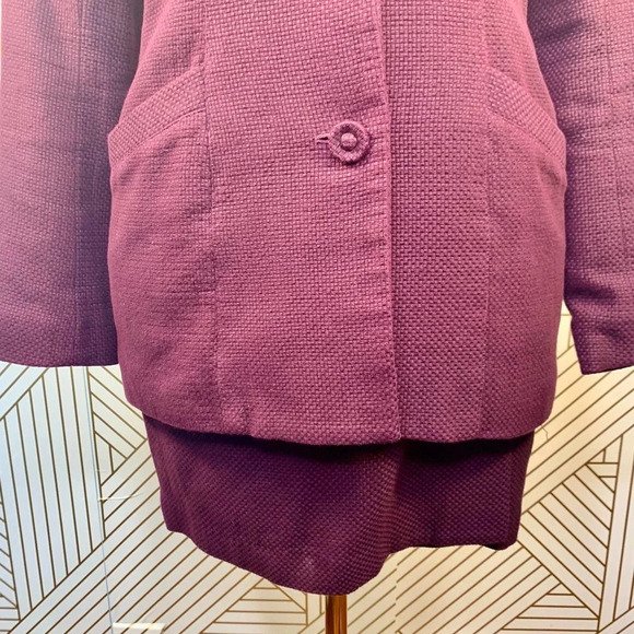 Vivienne Tam Purple Two-Piece Blazer Skirt Suit - Picture 5 of 12